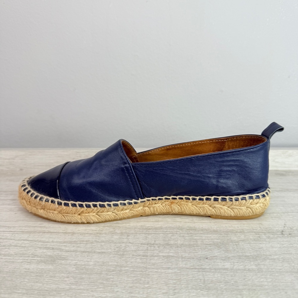 Like New! Patricia Green Lynn blue leather espadrilles size 6 - Picture 6 of 13
